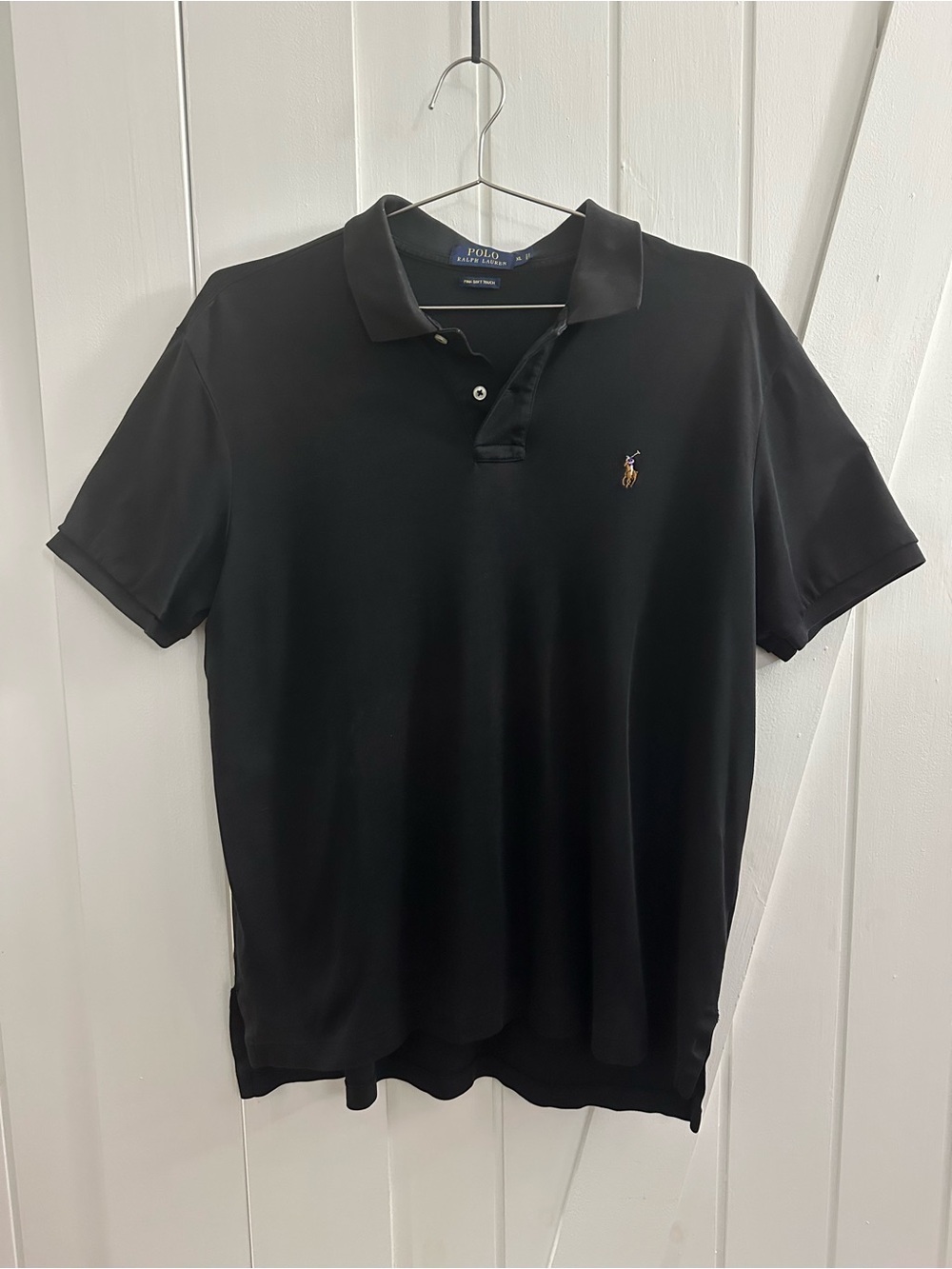 Ralph Lauren Men's Pima Soft Touch Black Polo Shirt - Size XL
